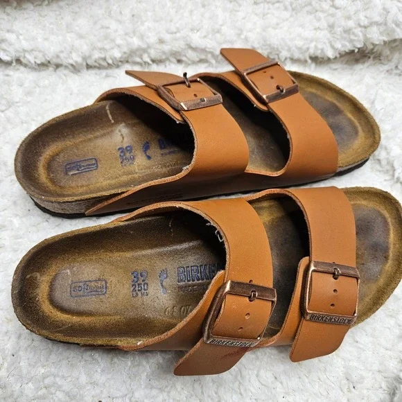 Birkenstock Arizona Birko-flor Soft Footbed‎ Slide Sandals sz 39 - Picture 3 of 9